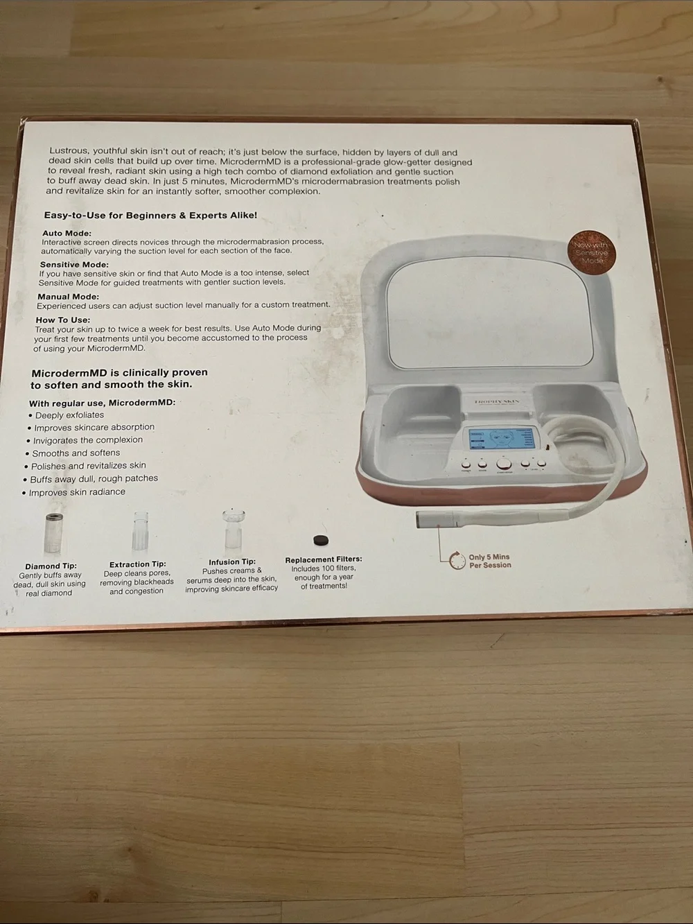 Trophy Skin MicrodermMD Professional Home Microdermabrasion System - White
